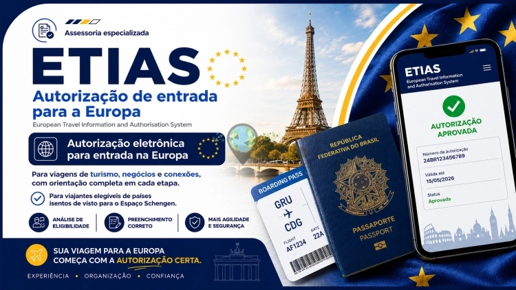 ETIAS | Autoriza&ccedil;&atilde;o de Entrada para a Europa