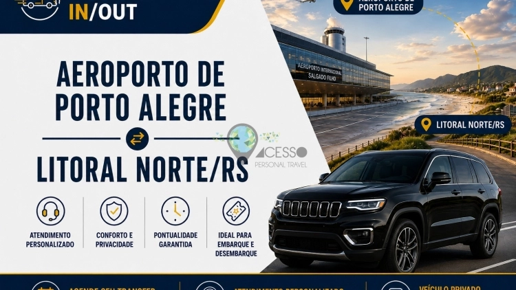 Transfer Privado | Aeroporto de Porto Alegre ⇄ Litoral Norte/RS