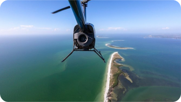 Passeio de helicóptero pelas praias de Clearwater, Sand Key e Belleair Country Club
