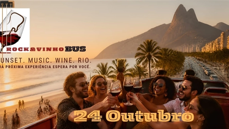 Rock e Vinho Bus: degusta&ccedil;&atilde;o de vinhos em &ocirc;nibus panor&acirc;mico pela orla do Rio