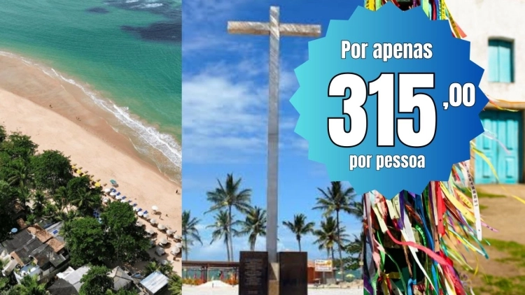 Pacote Experi&ecirc;ncia Porto - 4 Dias: Praia do Espelho, Trancoso, Arraial d'Ajuda, Coroa Vermelha