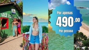 Pacote 5 dias de Passeios - Trancoso, Espelho, Arraial, Caraíva, Coroa Vermelha.