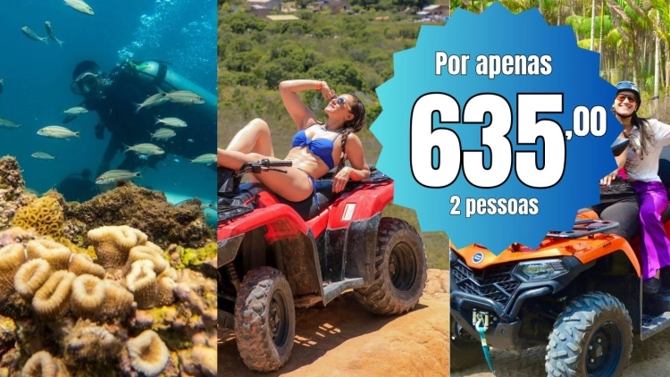 Combo Dupla Aventura (Quadriciclo + Mergulho)
