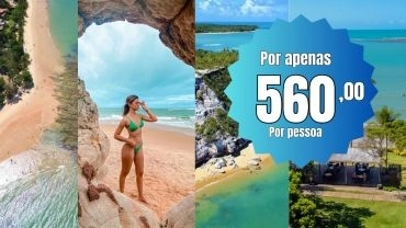 Pacote 5 dias de Passeios - Trancoso, Espelho, Arraial, Caraíva, Coroa Vermelha.
