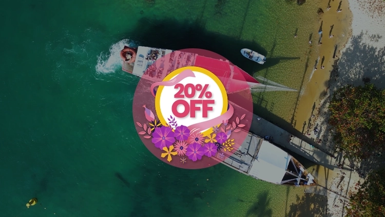 Passeio de Escuna na Ilha Grande | Promo&ccedil;&atilde;o 20% no segundo passageiro