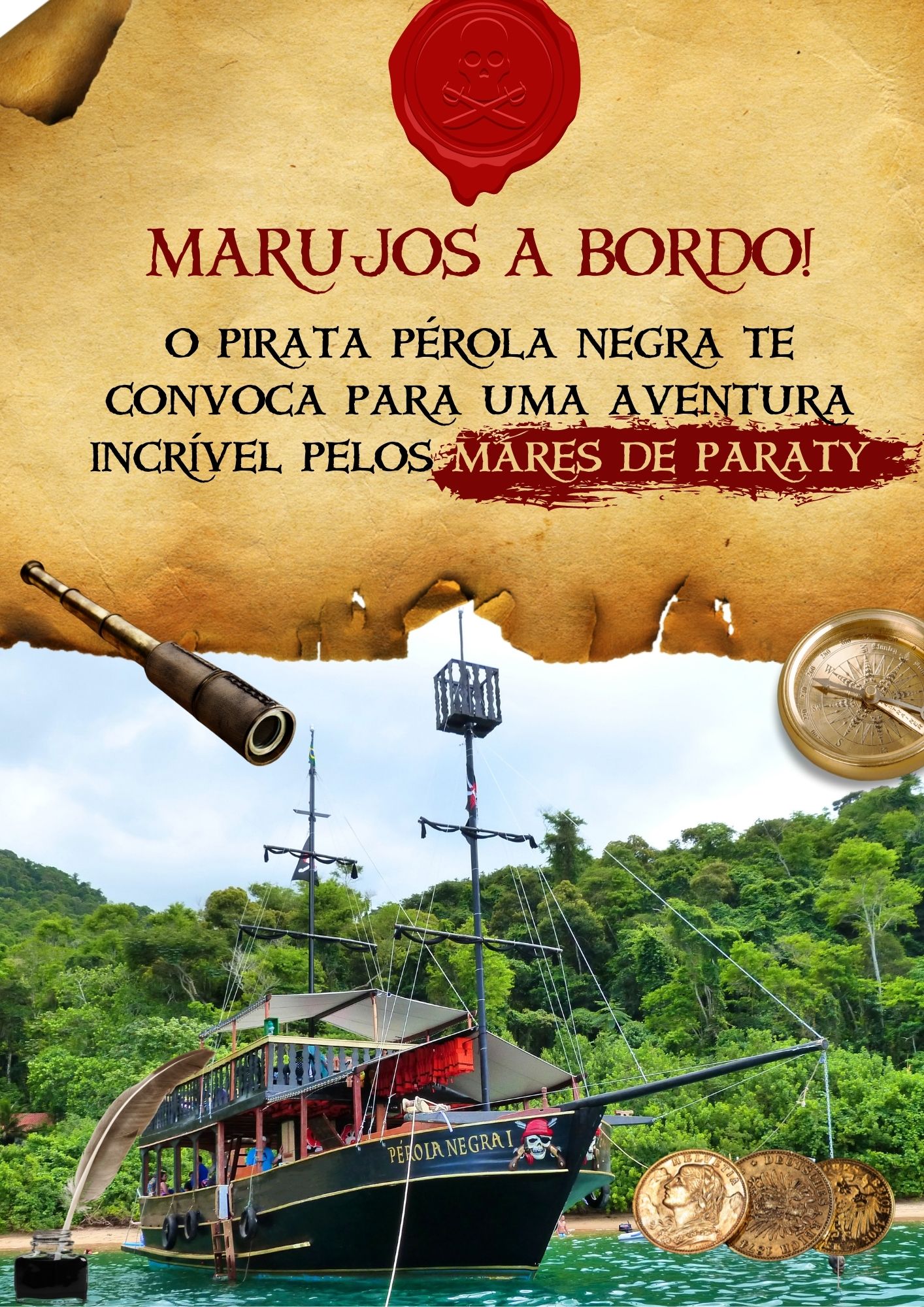 Passeio de Escuna em Paraty - Pérola Negra