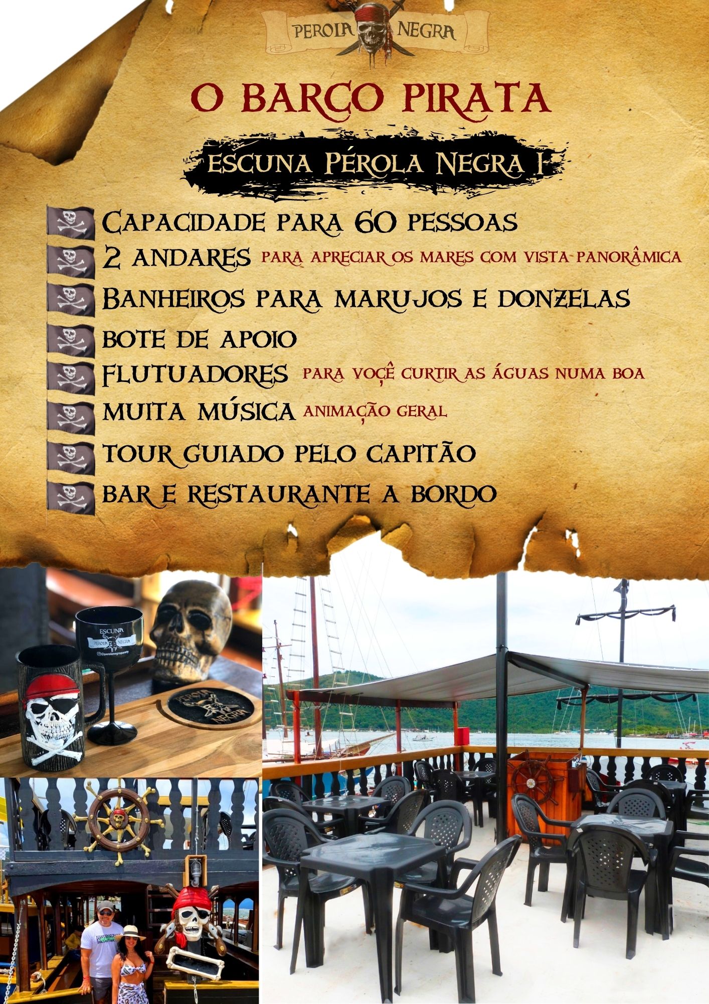 Passeio de Escuna em Paraty - Pérola Negra